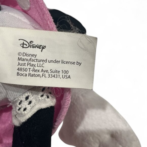 DISNEY Plush Minnie Mouse 9" Pink Polka Dot Dress Pink Shoes and Bow Mickey - Picture 6 of 8